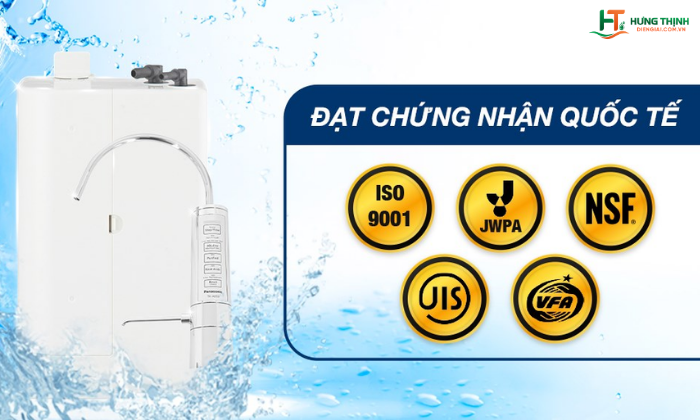 Máy lọc Panasonic TK-AB50 sở hữu 5 chứng nhận quốc tế