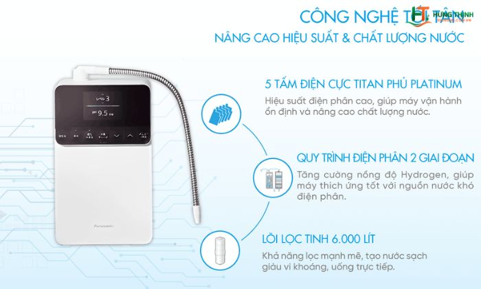 Máy lọc Panasonic TK-AS700 sở hữu 5 tấm điện cực chất lượng cao